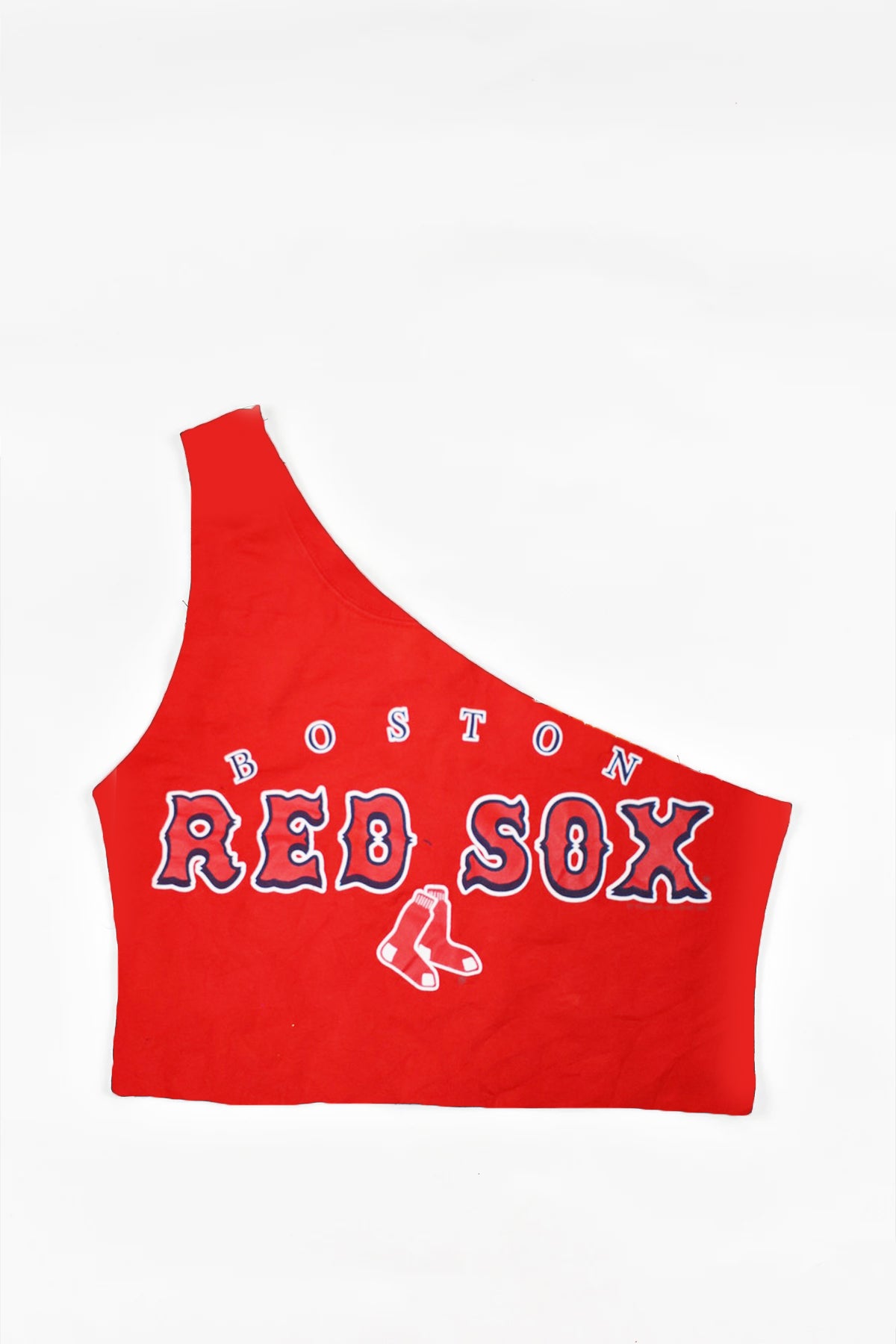 Upcycled Red Sox One Shoulder Tank Top - Made To Order