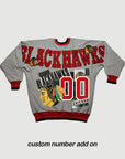 Upcycled Blackhawks Patchwork Sweatshirt - CUSTOMIZABLE