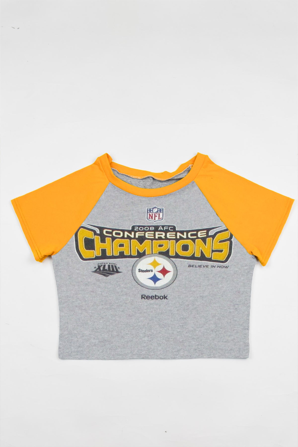 Upcycled Steelers Baby Tee *MADE TO ORDER*