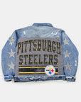 Upcycled Steelers Star Patchwork Jacket