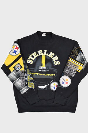 Upcycled Steelers Patchwork Sweatshirt