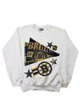 Upcycled Boston Bruins Pennant Patchwork Sweatshirt - CUSTOMIZABLE