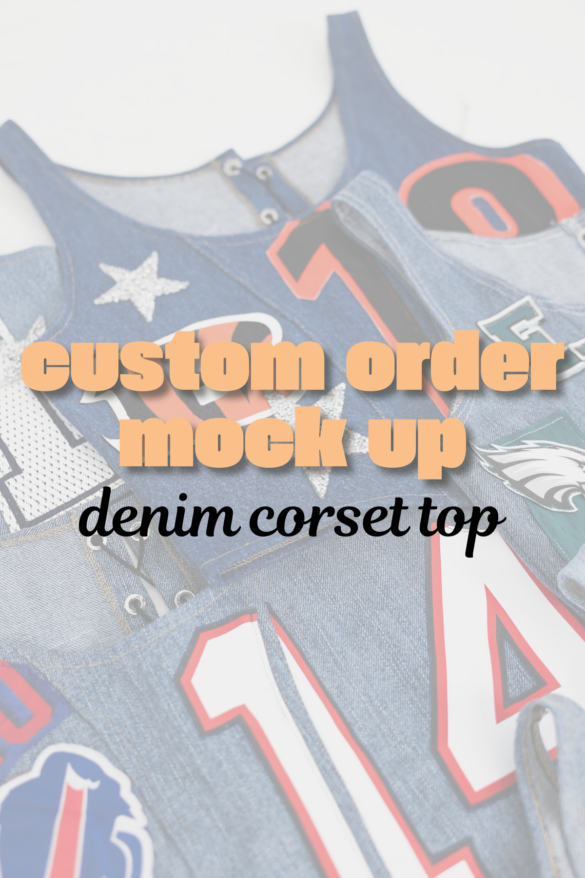 Custom Order Denim Corset Mock Up