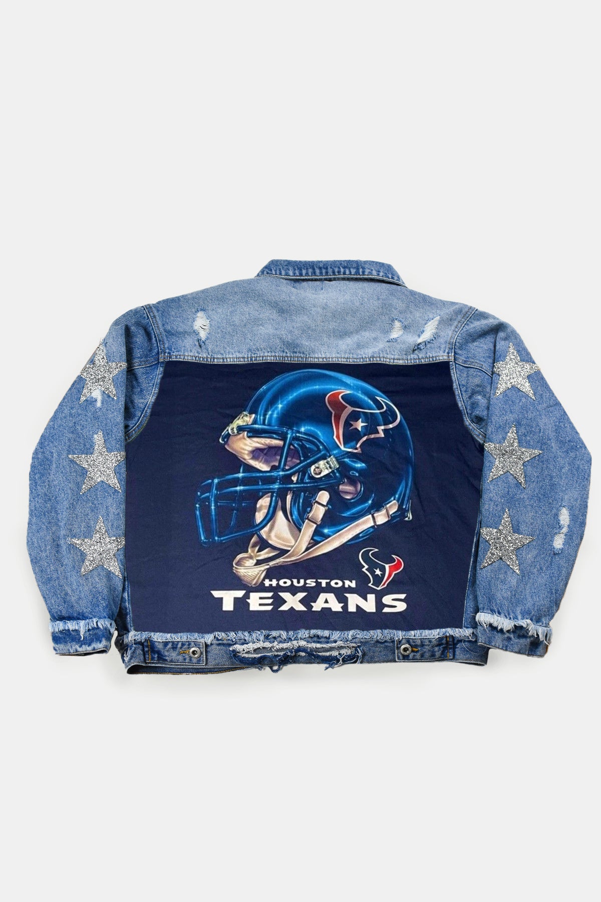 Upcycled Texans Star Patchwork Jacket