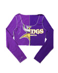 Upcycled Minnesota Vikings Spliced Scoopneck Top