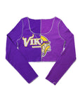 Upcycled Minnesota Vikings Spliced Scoopneck Top