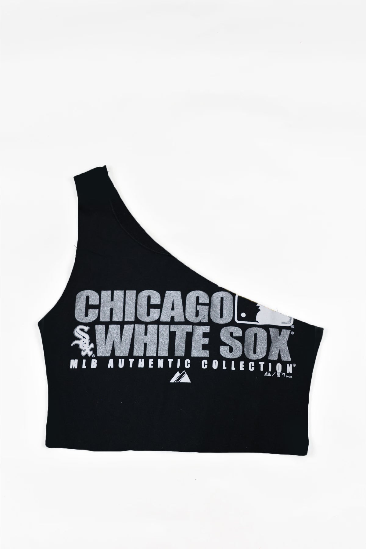 Upcycled White Sox One Shoulder Tank Top - Made To Order