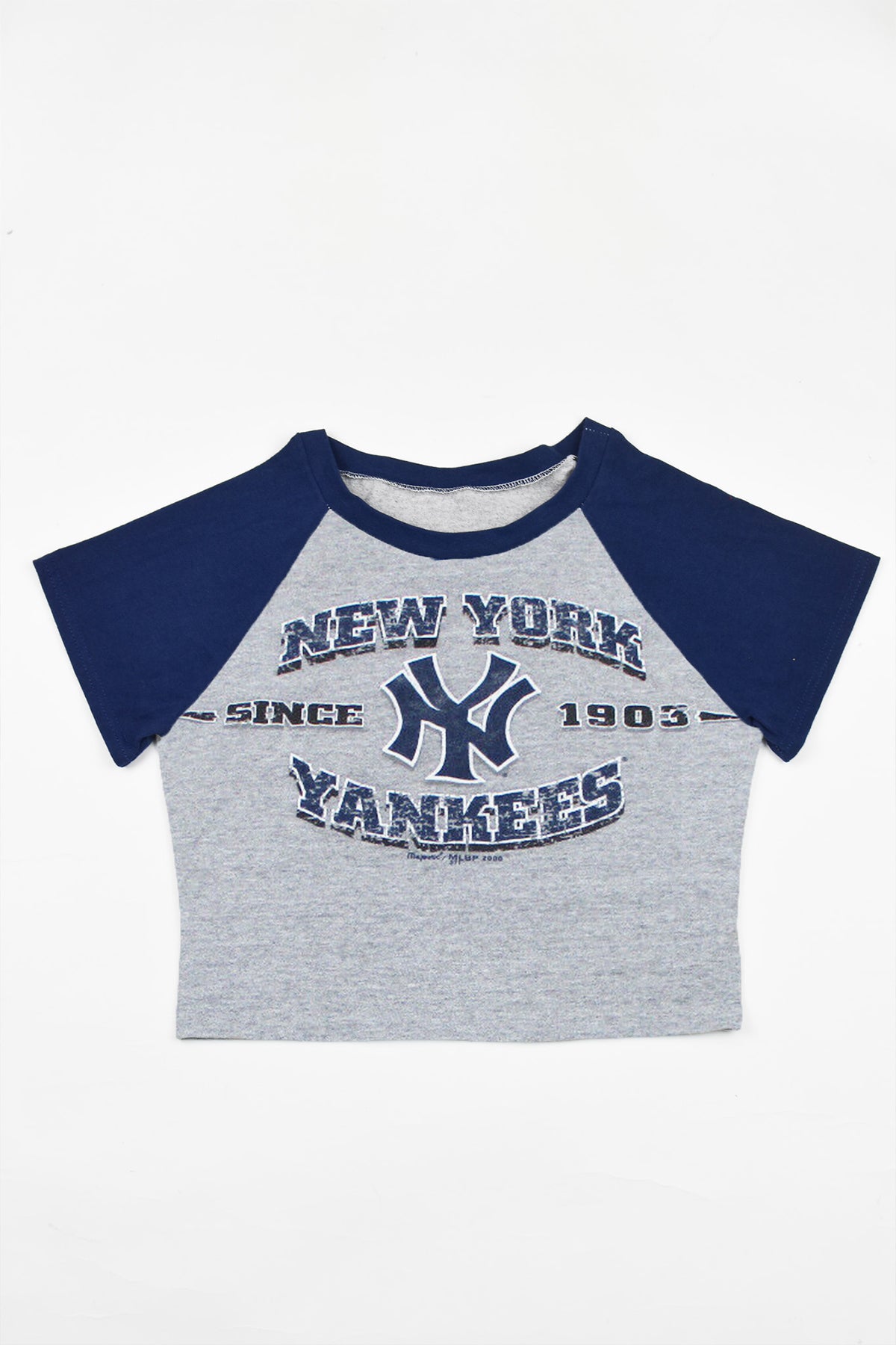 Upcycled Yankees Baby Tee - Tonguetied Apparel