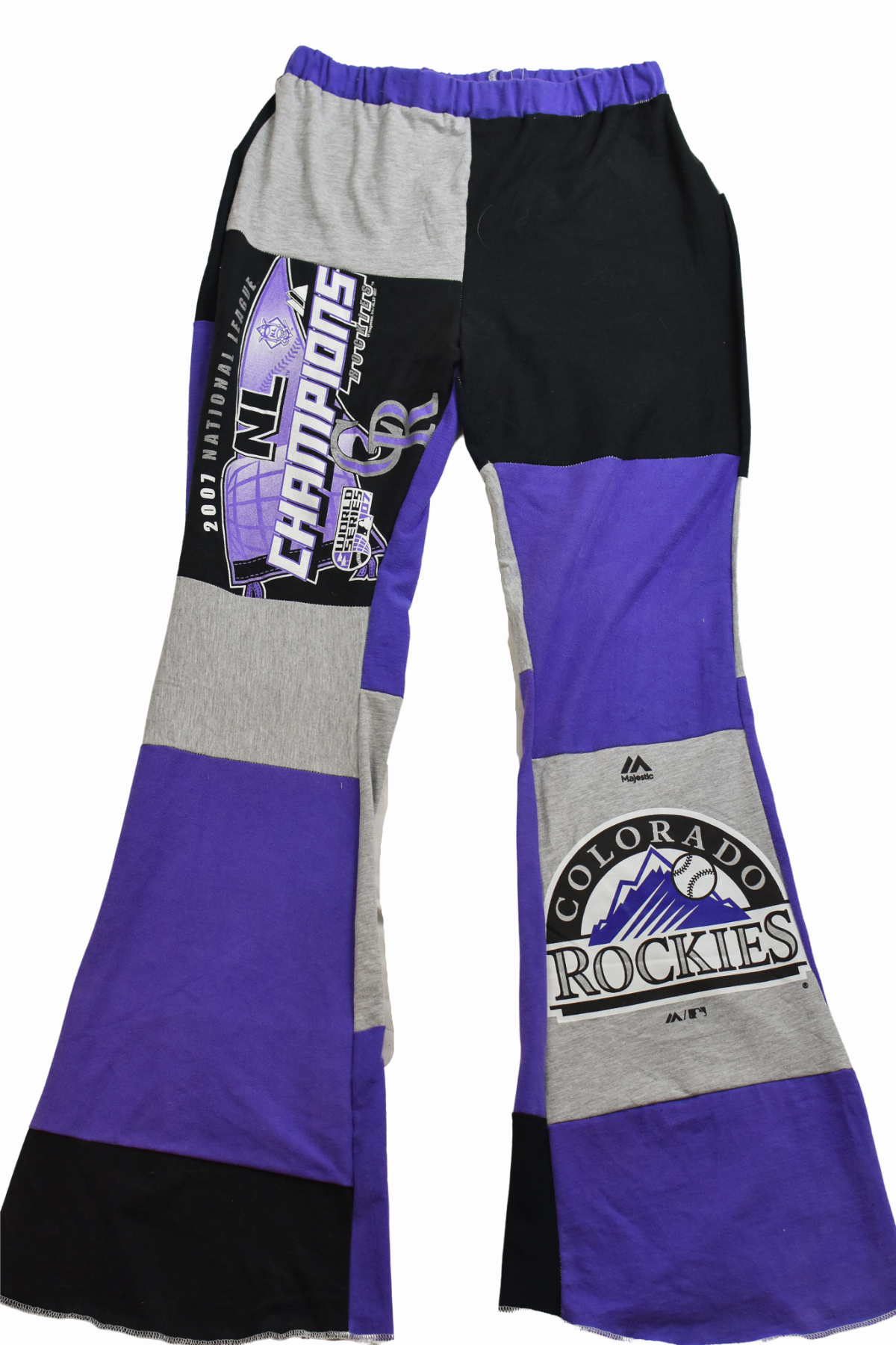 Upcycled Rockies Patch Flare Pants