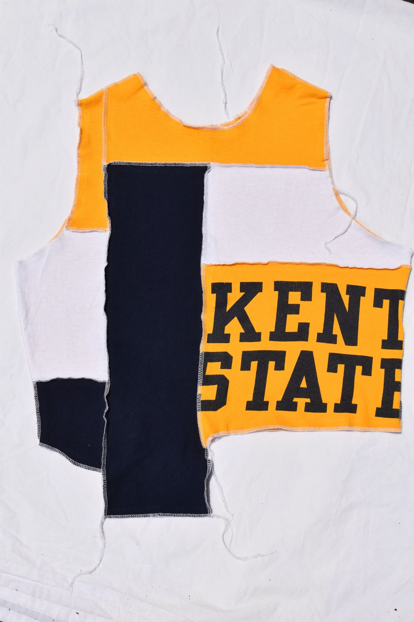 Upcycled Kent State Scrappy Top