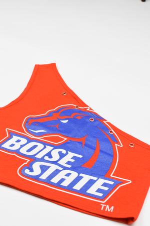 Upcycled Boise State One Shoulder Tank Top