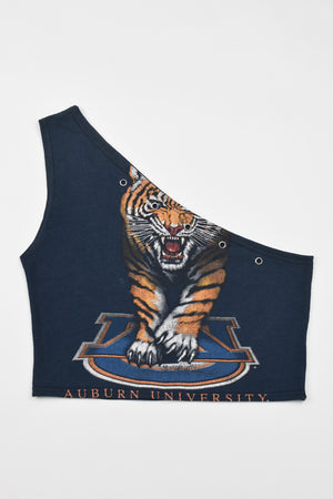 Upcycled Auburn One Shoulder Tank Top