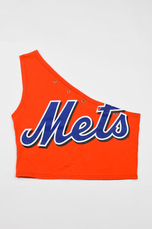 Upcycled Mets One Shoulder Tank Top