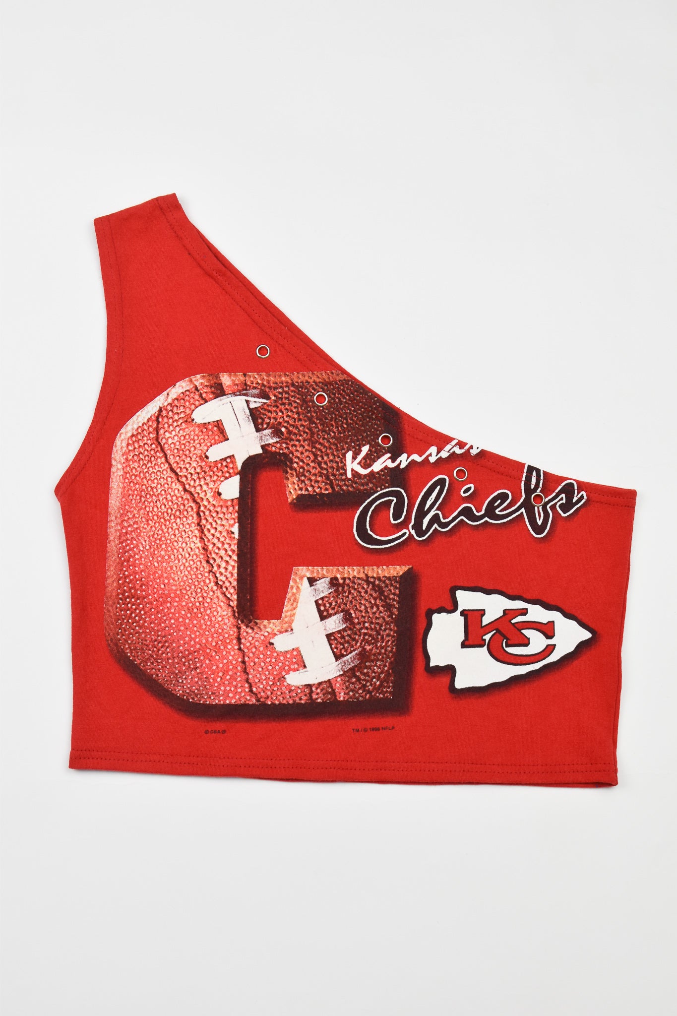 Upcycled Chiefs One Shoulder Tank Top