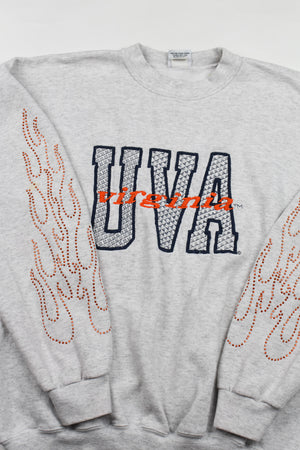 Upcycled Vintage UVA Flame Sweatshirt
