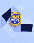 Upcycled Quinnipiac Long Sleeve Scrappy Top