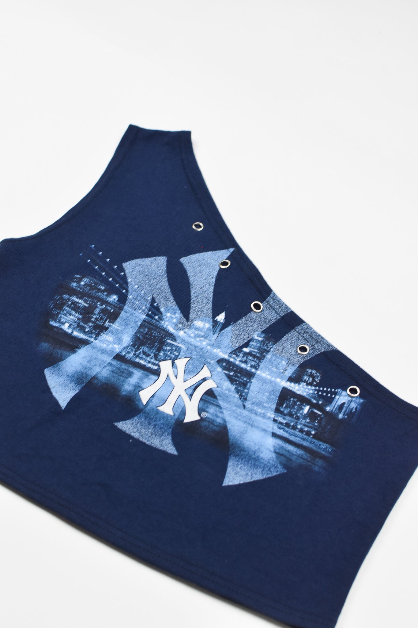Upcycled Yankees One Shoulder Tank Top