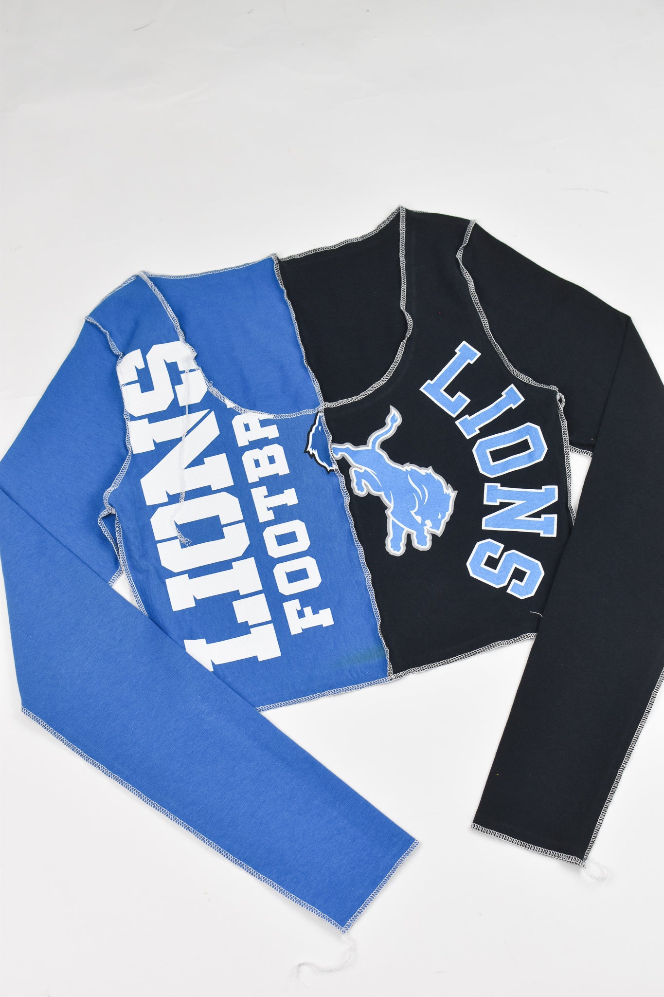 Upcycled Lions Spliced Scoopneck Top