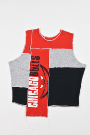 Upcycled Bulls Scrappy Tank Top