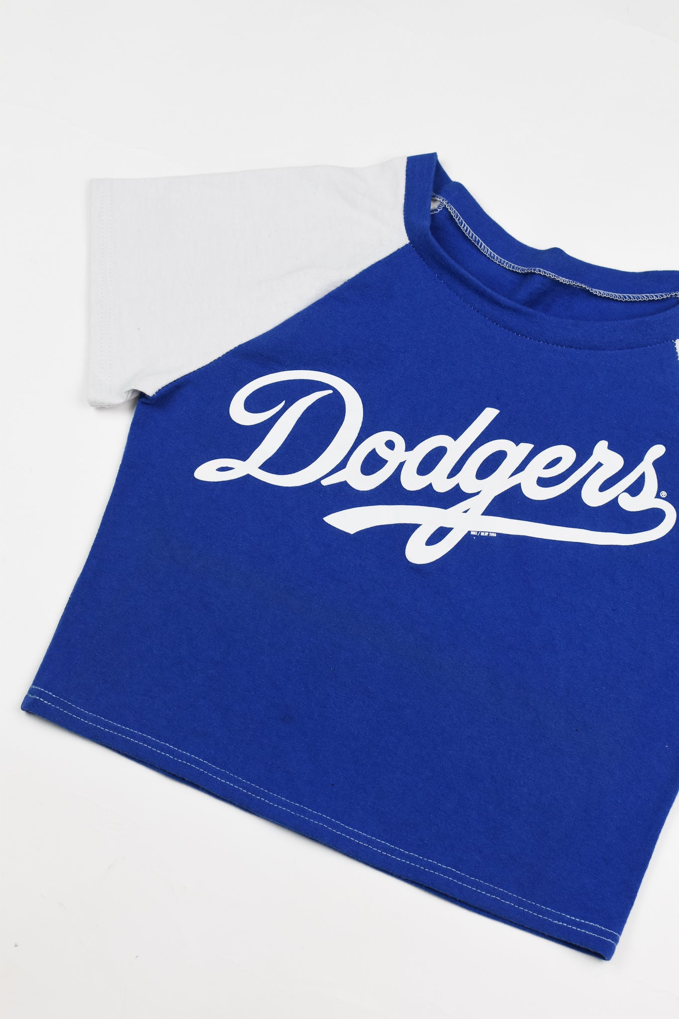 Upcycled Dodgers Baby Tee - Tonguetied Apparel