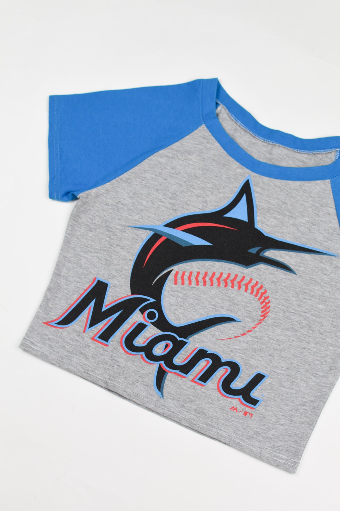 Upcycled Marlins Baby Tee - Tonguetied Apparel