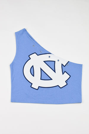 Upcycled UNC One Shoulder Tank Top