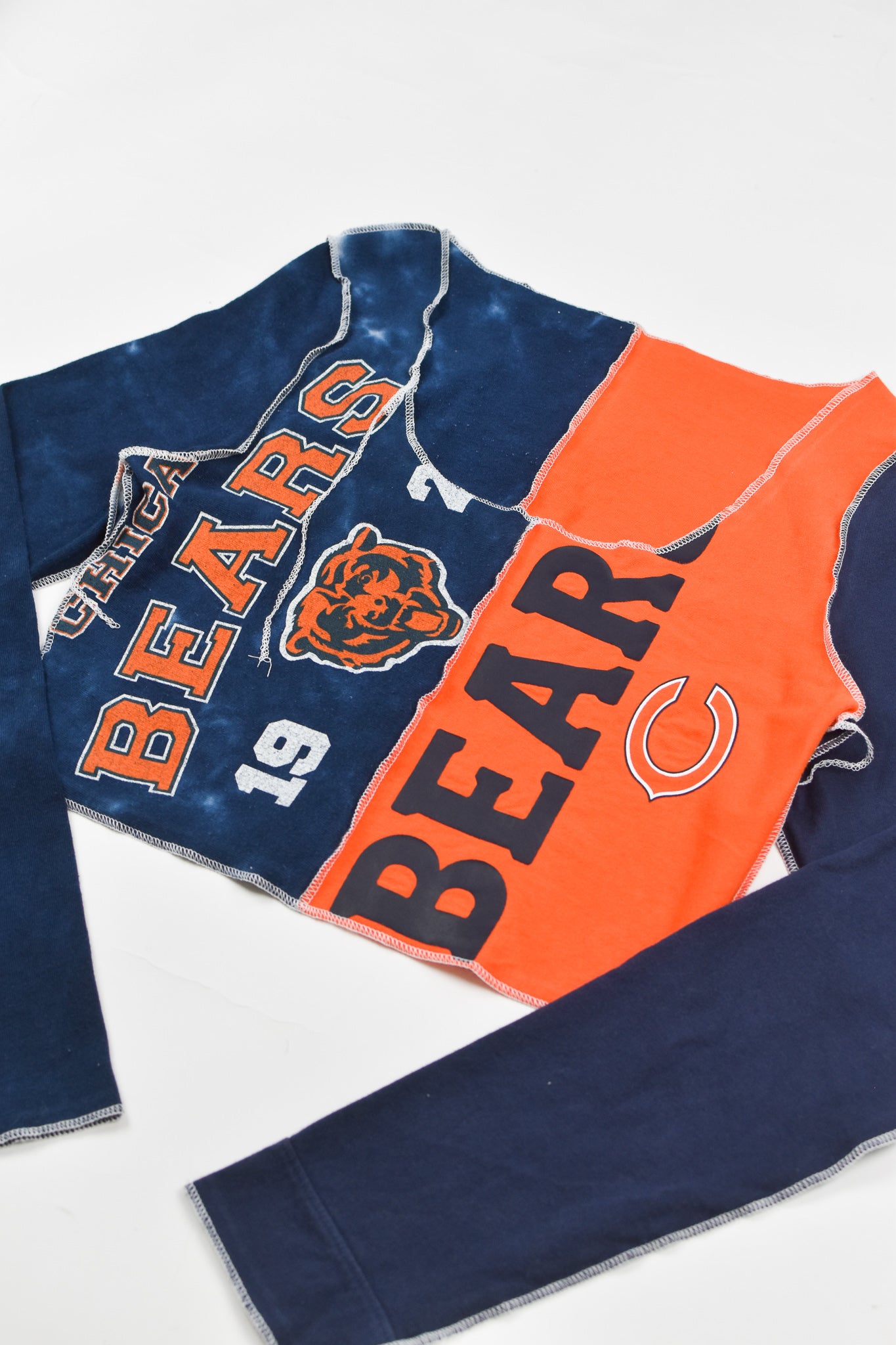 Upcycled Bears Spliced Scoopneck Top