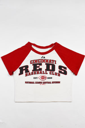 Upcycled Reds Baby Tee