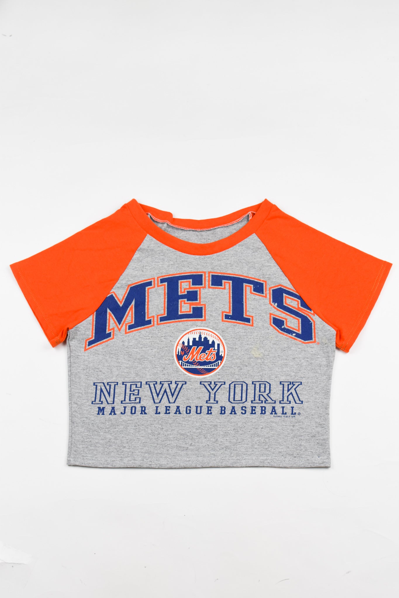 Upcycled Mets Baby Tee - Tonguetied Apparel