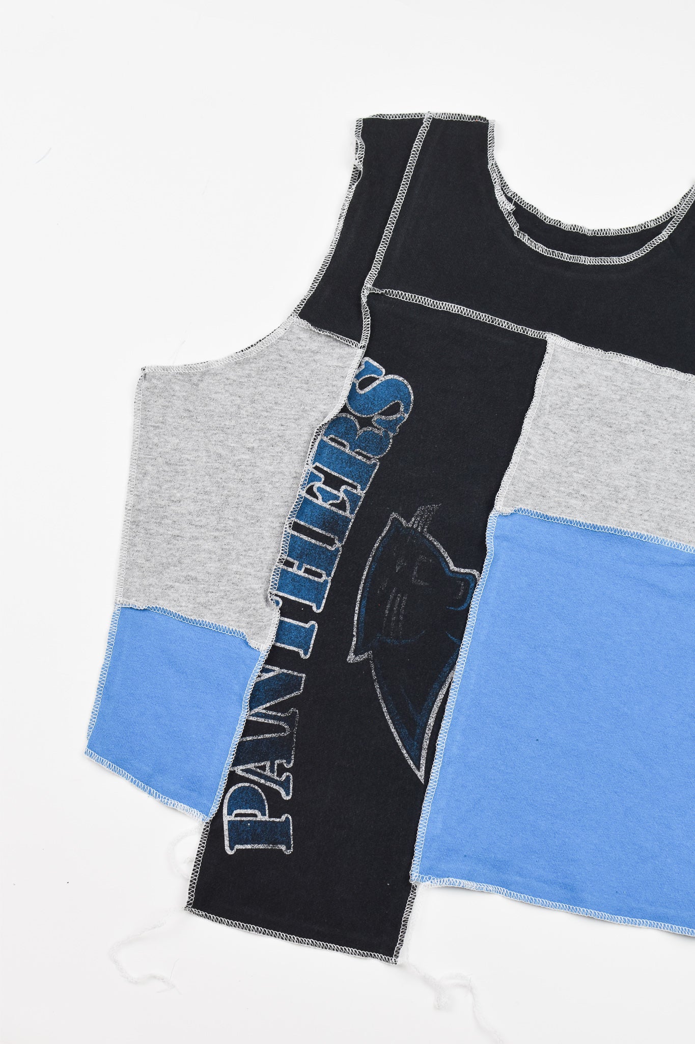 Upcycled Panthers Scrappy Tank Top - Tonguetied Apparel