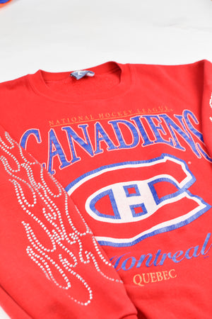 Upcycled Vintage Canadiens Flame Sweatshirt