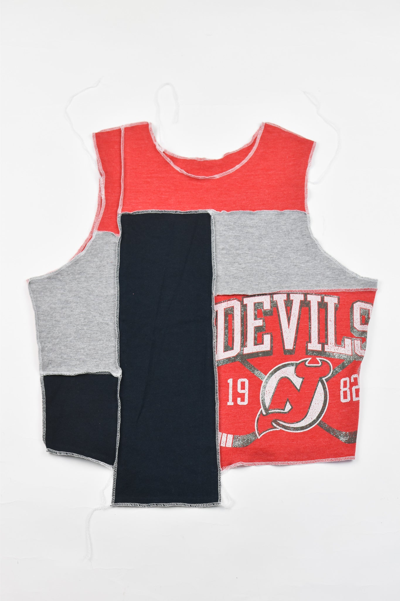 Upcycled Devils Scrappy Tank Top