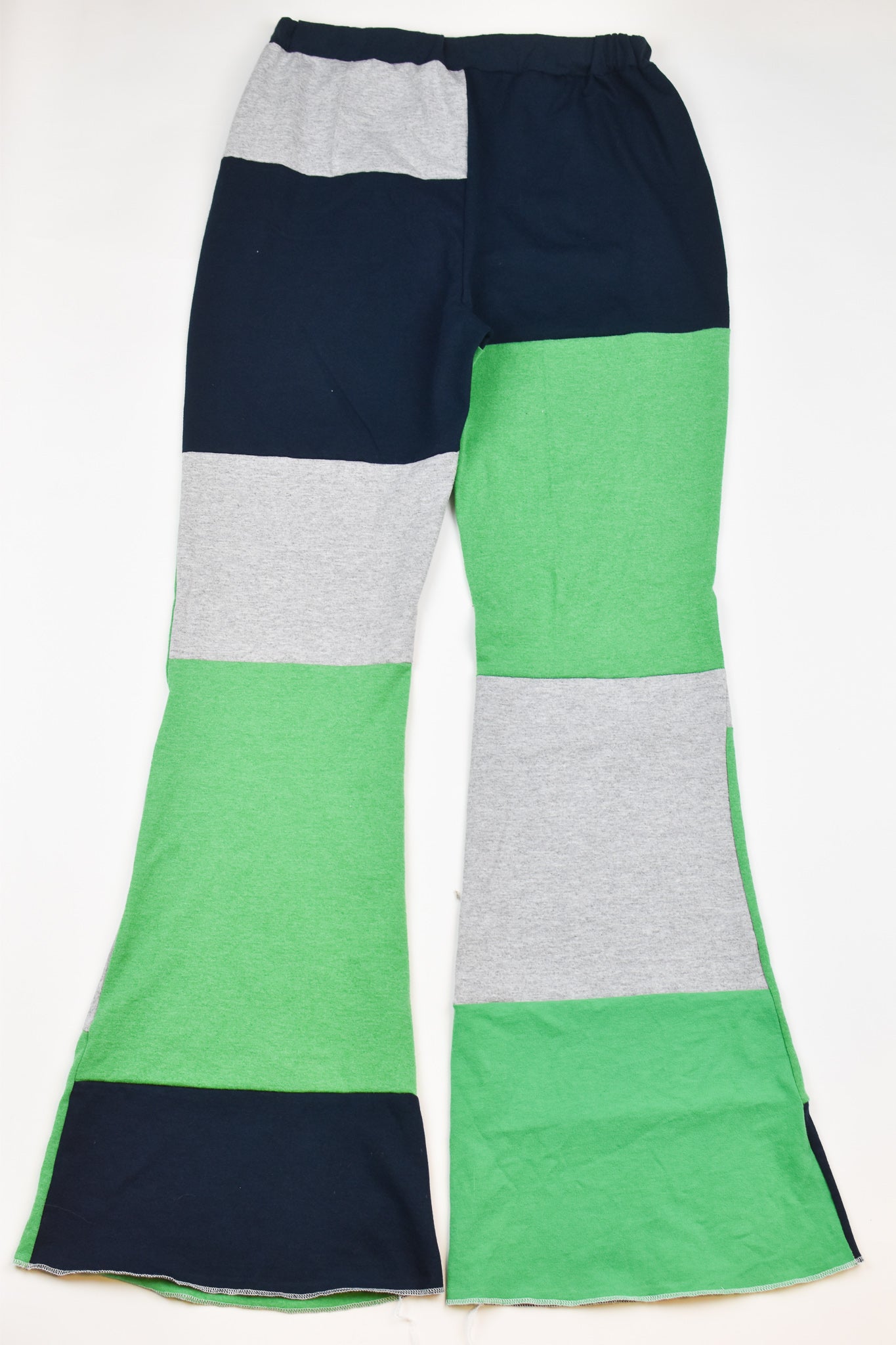 Upcycled Seahawks Patch Flare Pants