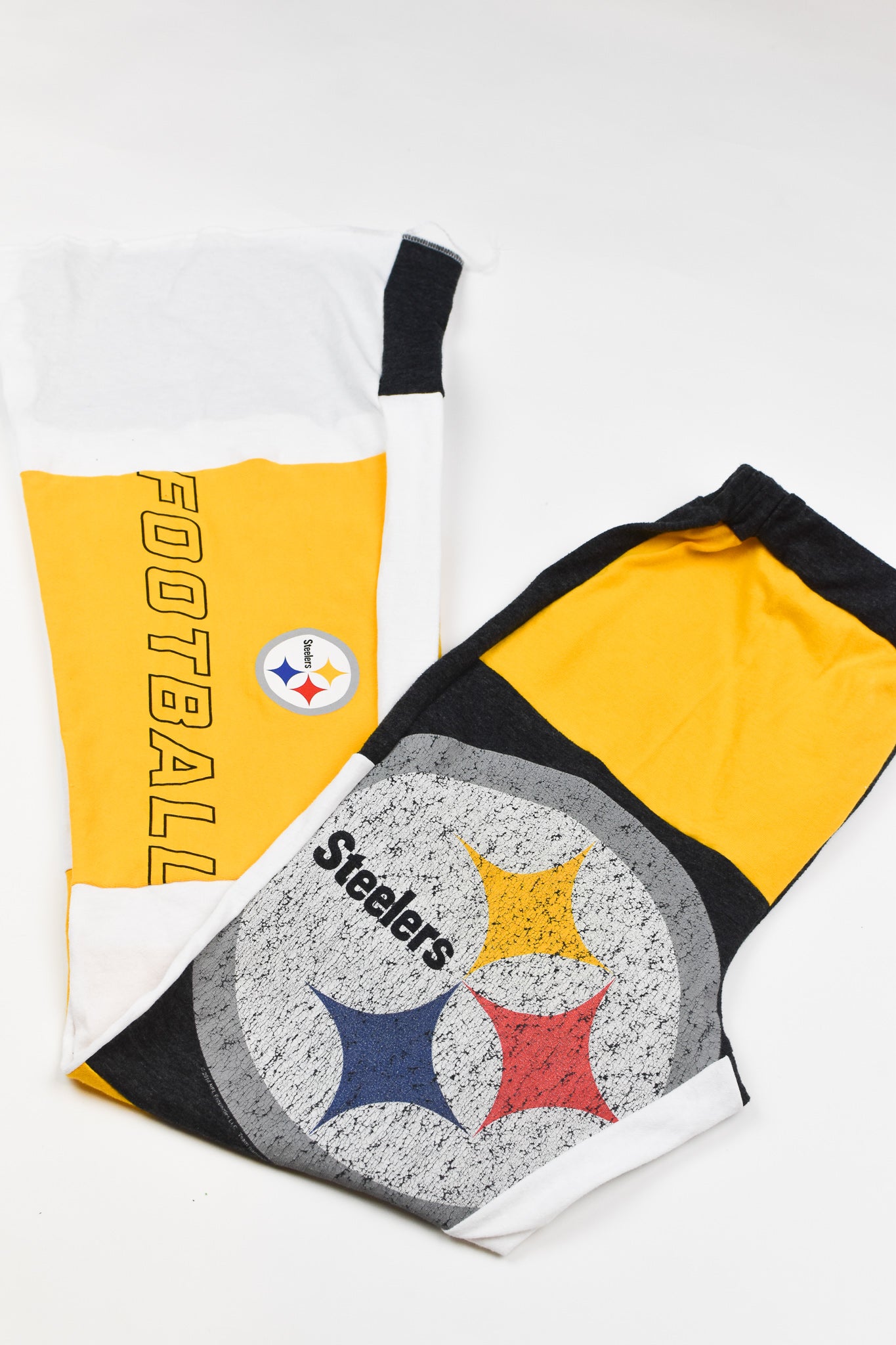 Upcycled Steelers Patch Flare Pants