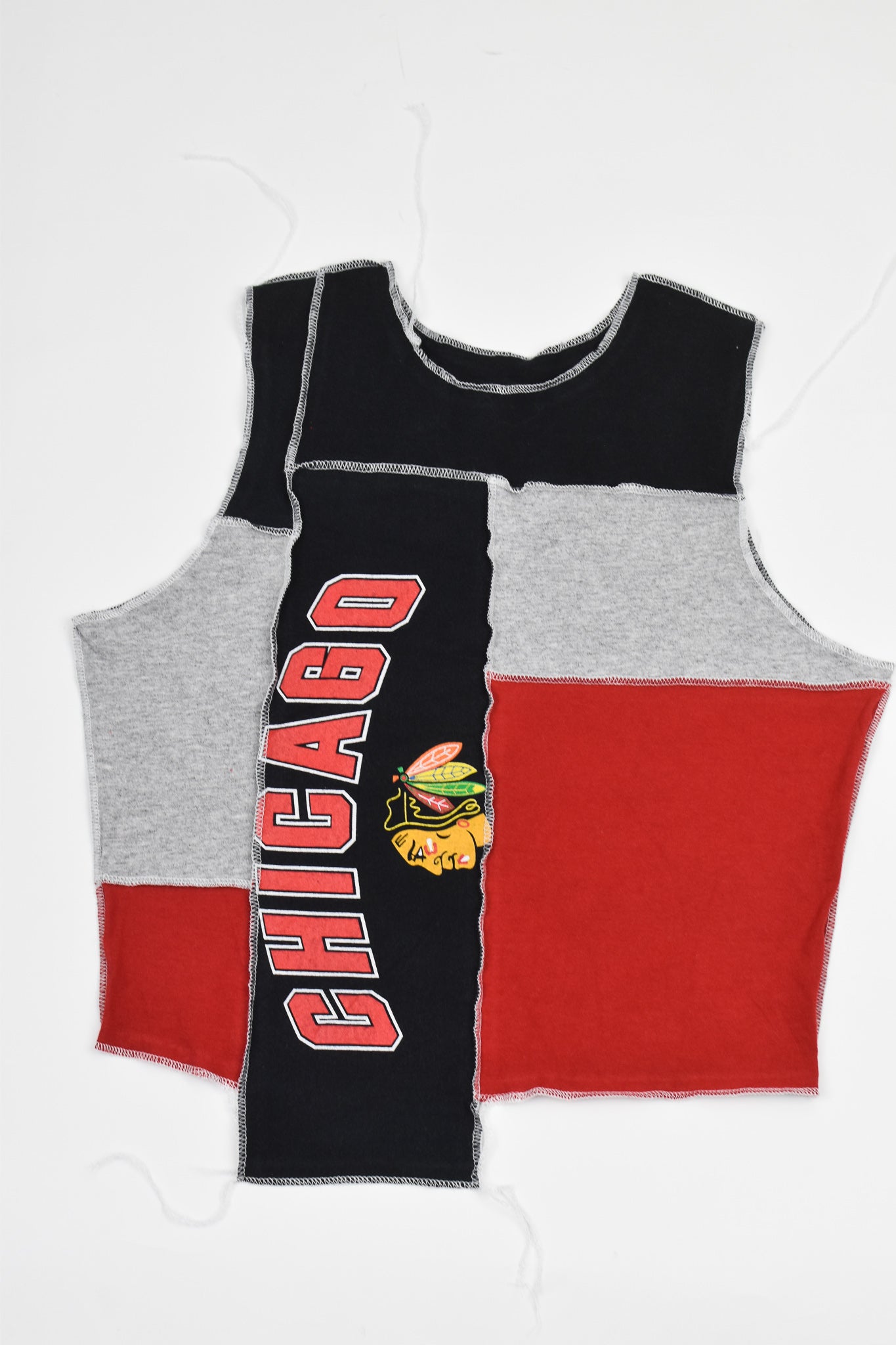Upcycled Blackhawks Scrappy Tank Top