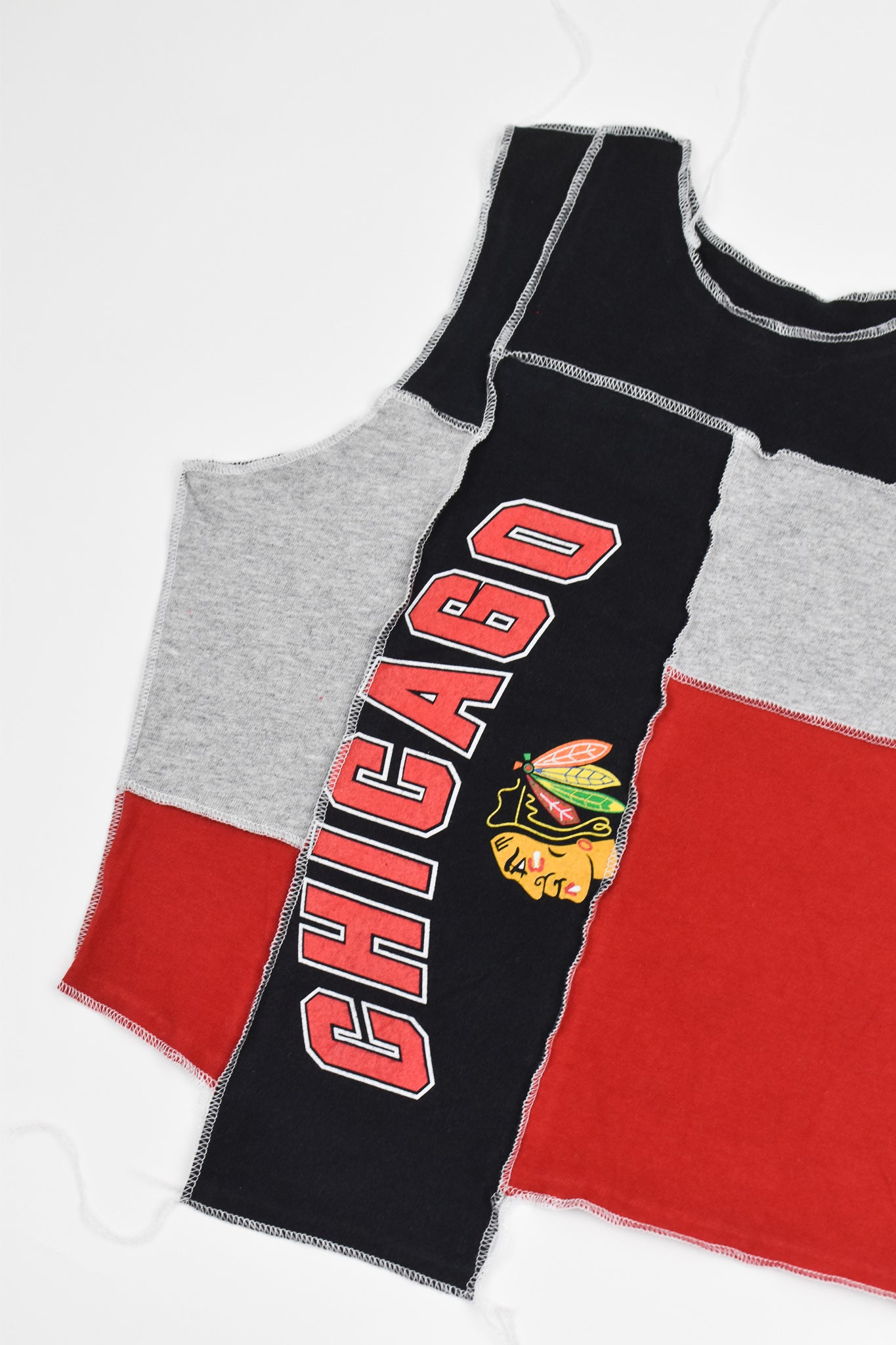 Upcycled Blackhawks Scrappy Tank Top