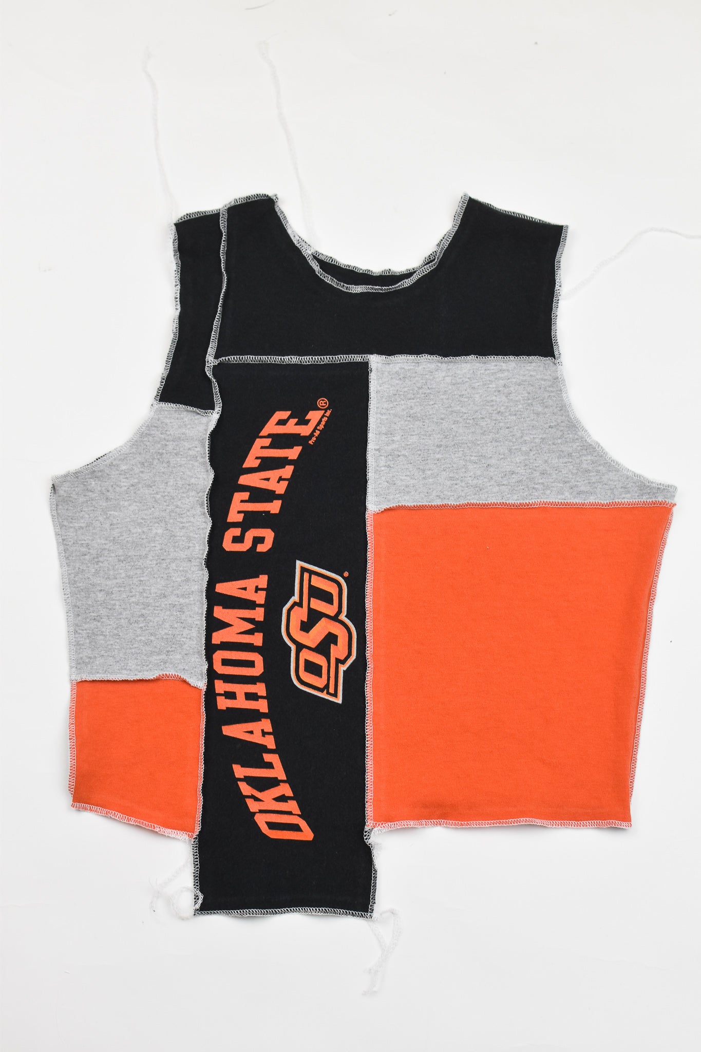 Upcycled Oklahoma State Scrappy Tank Top