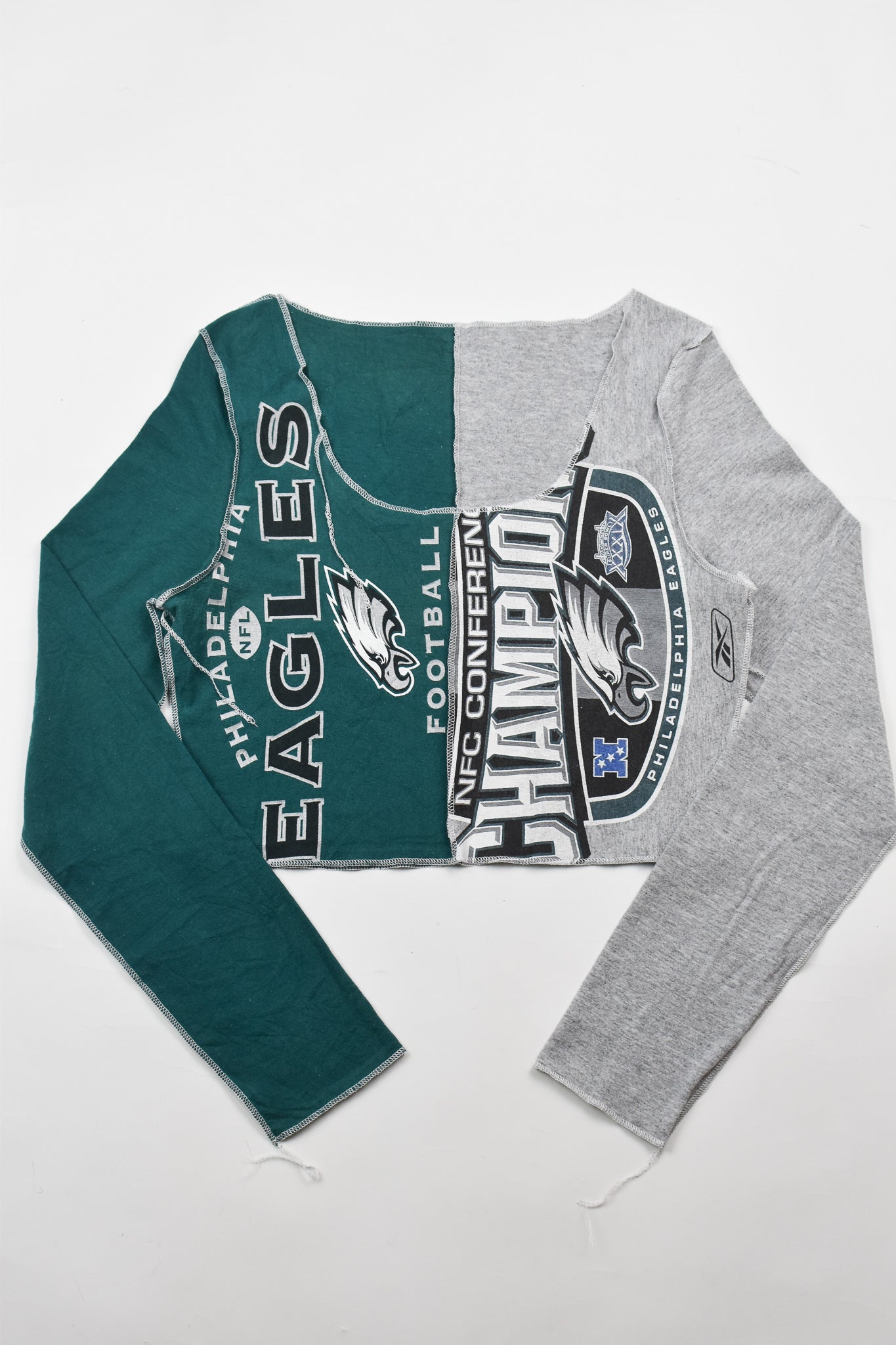 Upcycled Eagles Spliced Scoopneck Top