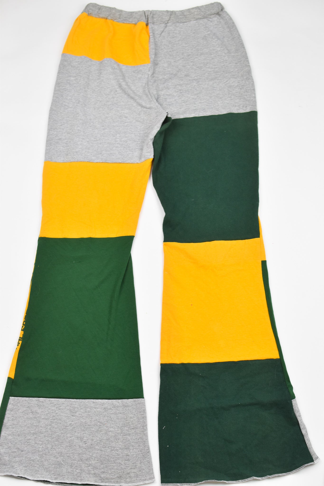 Upcycled Packers Patch Flare Pants