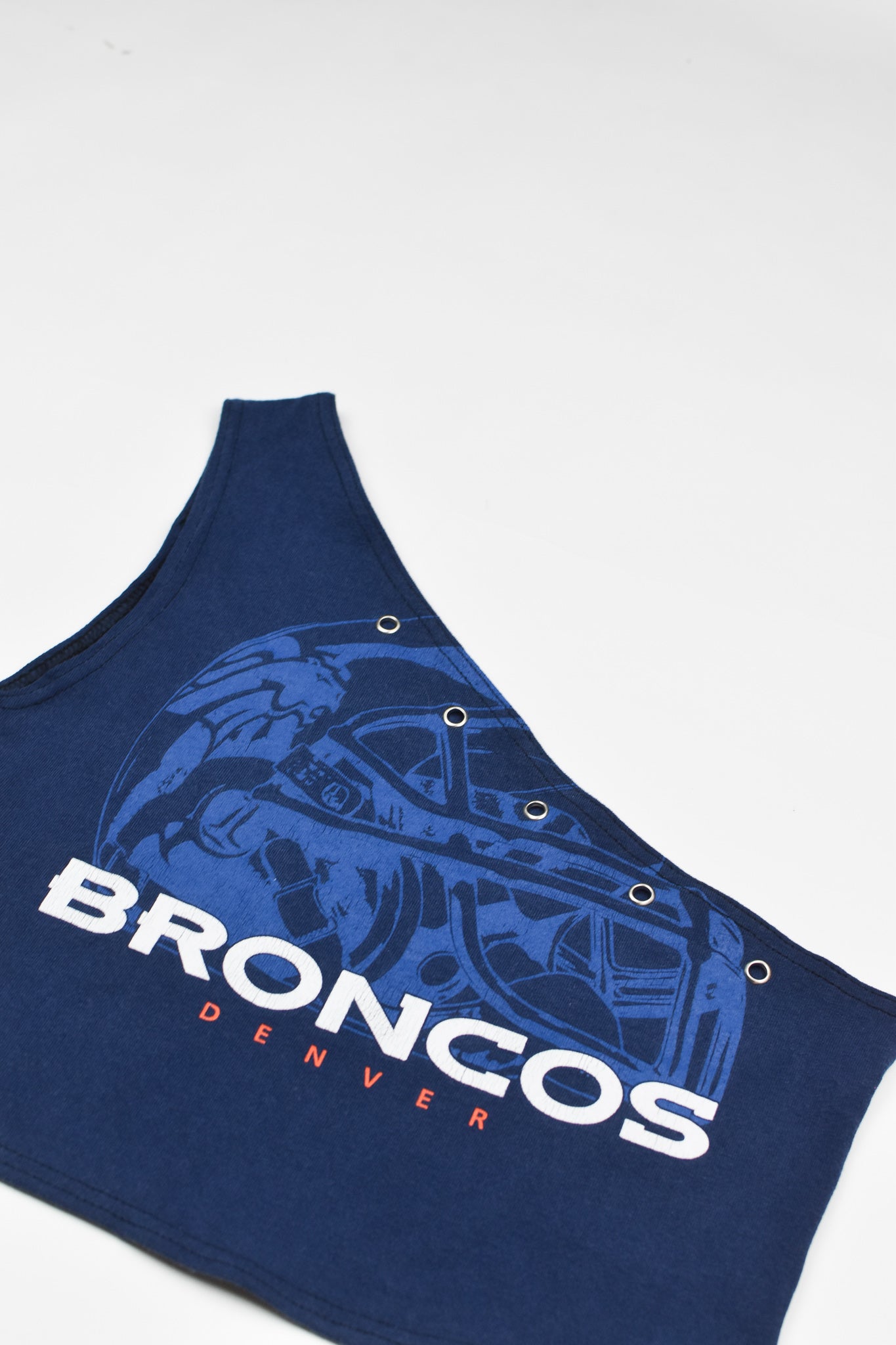 Upcycled Broncos One Shoulder Tank Top