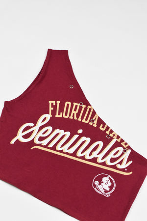 Upcycled Florida State One Shoulder Tank Top