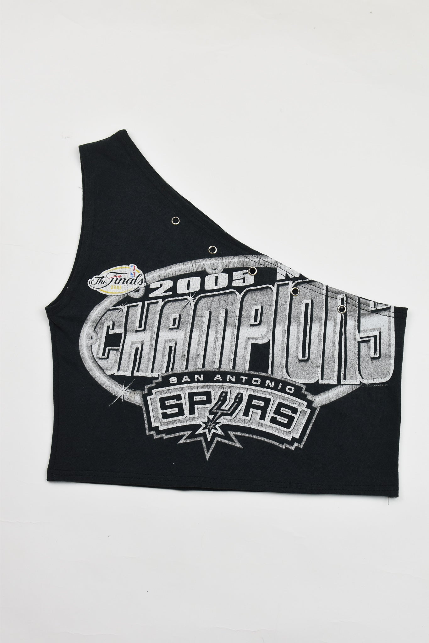 Upcycled Spurs One Shoulder Tank Top