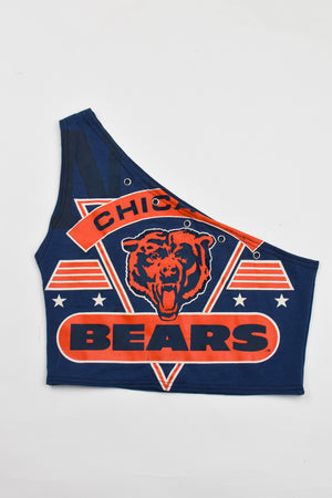 Upcycled Bears One Shoulder Tank Top