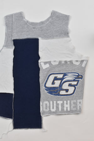 Upcycled Georgia Southern Scrappy Tank Top