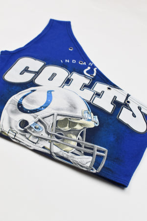 Upcycled Colts One Shoulder Tank Top