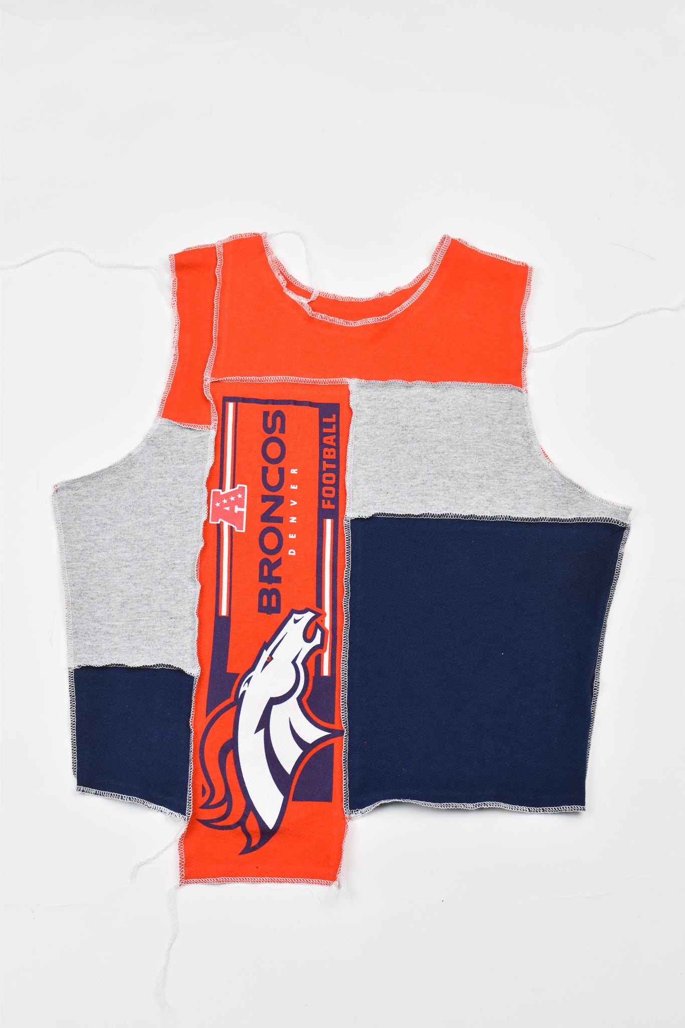 Upcycled Broncos Scrappy Tank Top