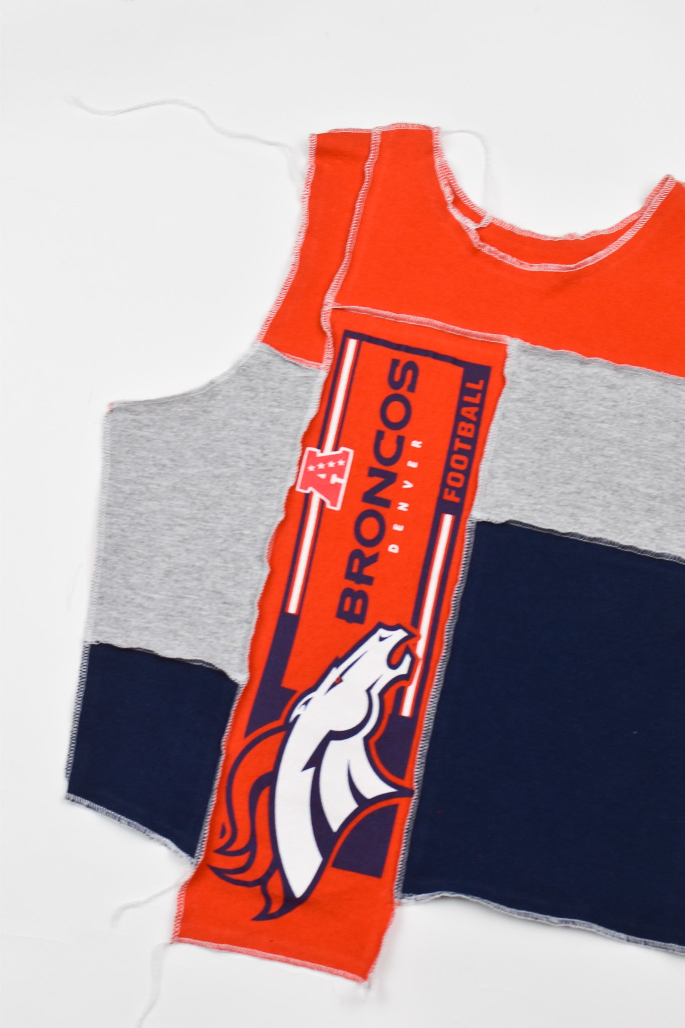 Upcycled Broncos Scrappy Tank Top