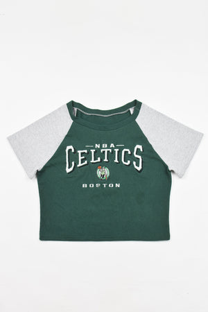 Upcycled Celtics Baby Tee