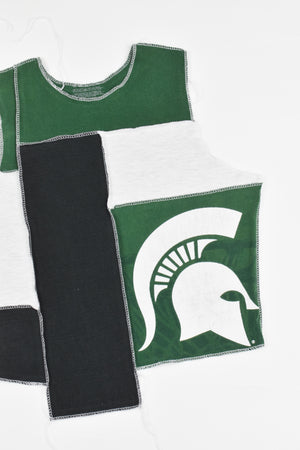 Upcycled Michigan State Scrappy Tank Top
