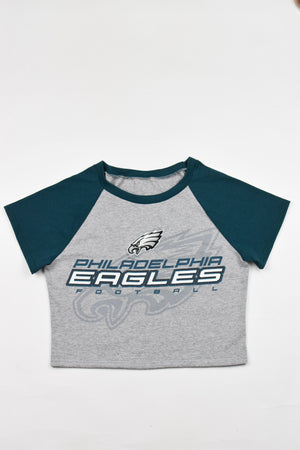 Upcycled Eagles Baby Tee